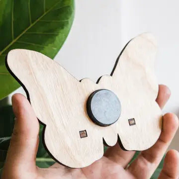 butterfly hand made wood magnet