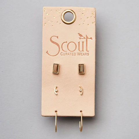 Gold Courtney Stud Trio