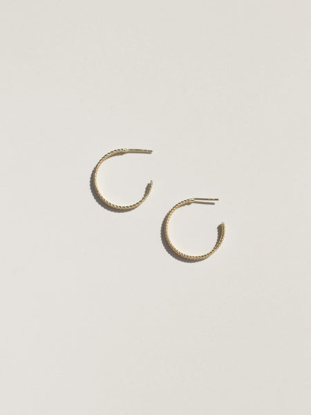 texturized gold hoops