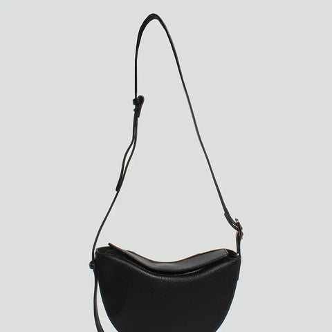 black vegan leather purse