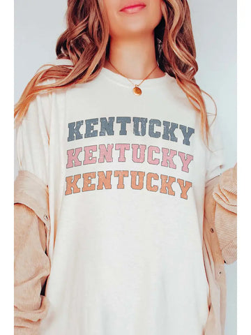 Kentucky pastel distressed graphic tee