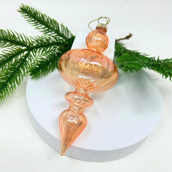 hour of sparkles peach ornament