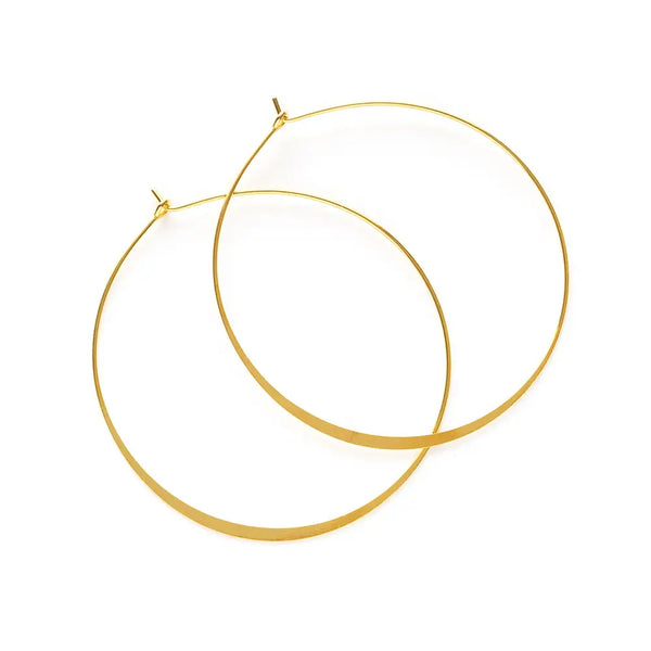 2" classic gold hoop earrings