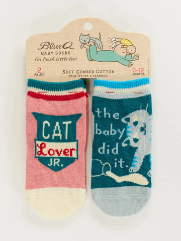 "cat lover jr" baby socks