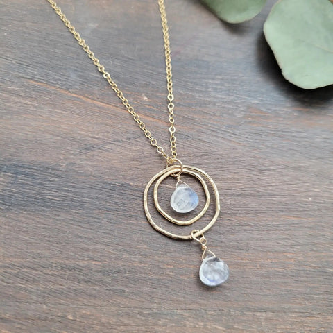 sterling moonstone necklace