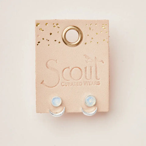 moon phase jacket earring