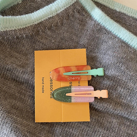 fruit snap hair clip pack-orange