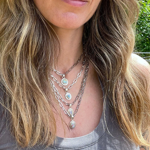 natural fire opal necklace