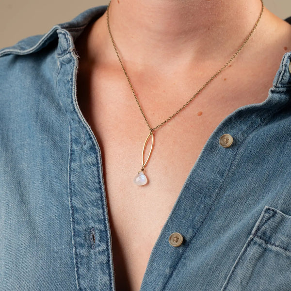 handmade necklace with stone