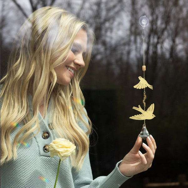 bird and crystal sun catcher