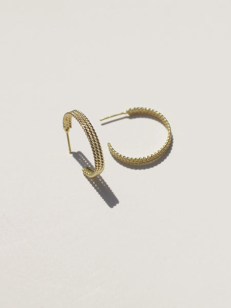 texturized gold hoops