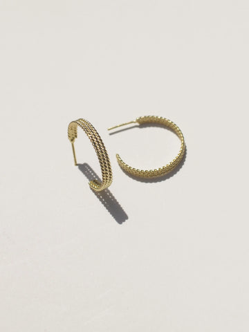 texturized gold hoops