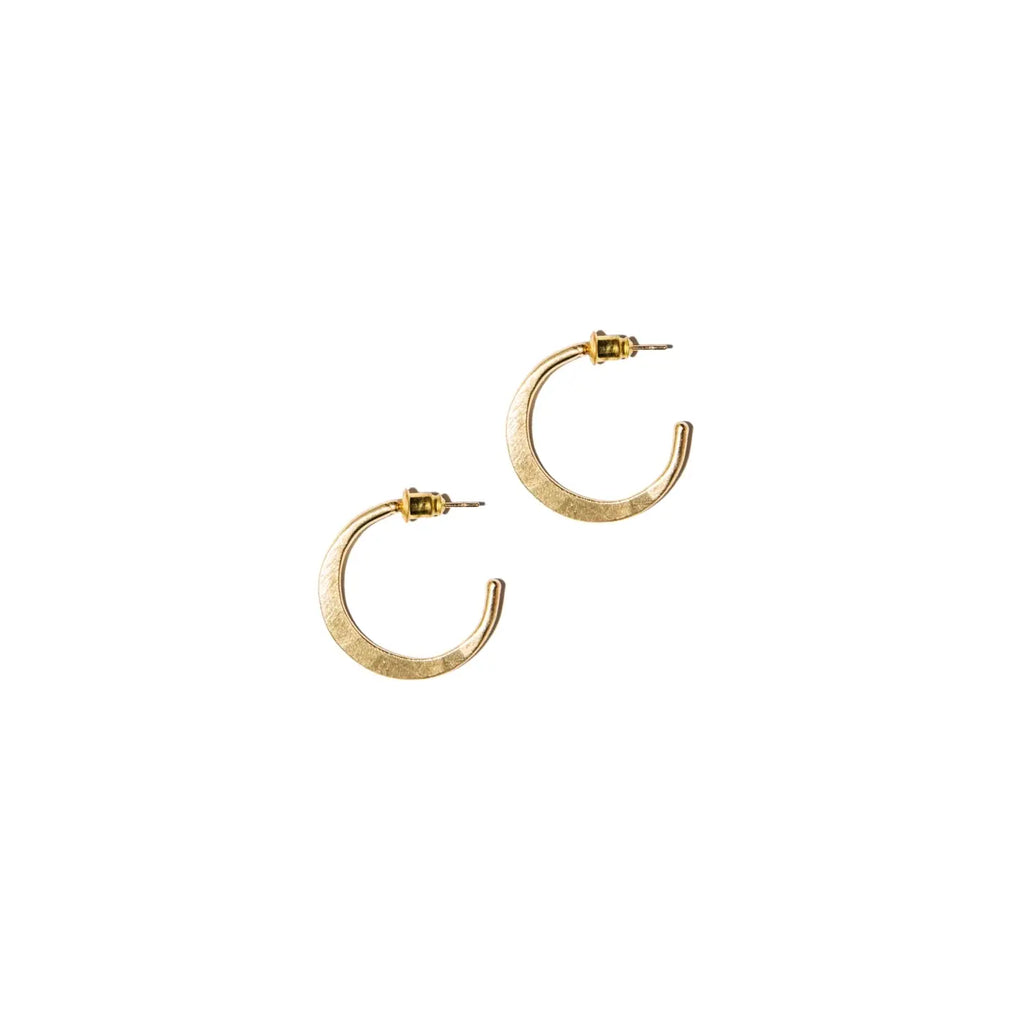 hammered gold hoops