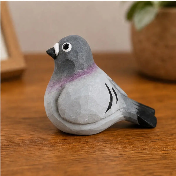 cutest little wood carved bird buddy