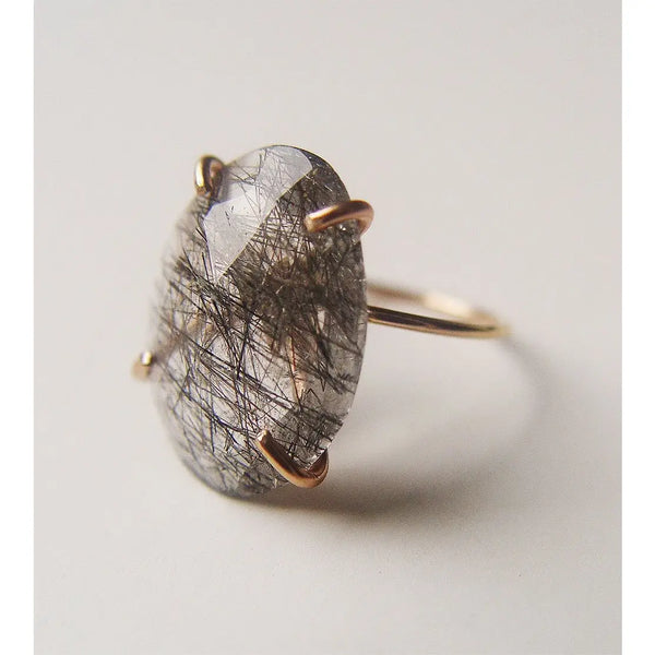 Freeform Rutilated Quartz Ring