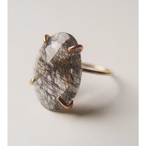 Freeform Rutilated Quartz Ring