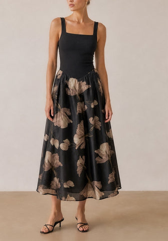 fitted body floral dress