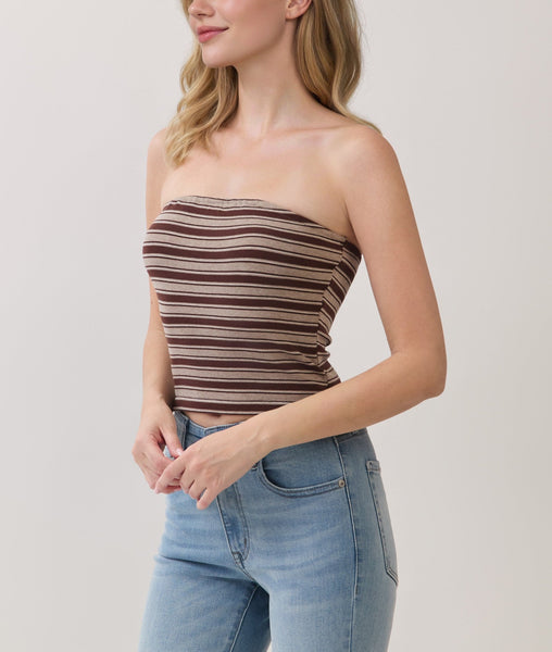 neutral stripe tube top