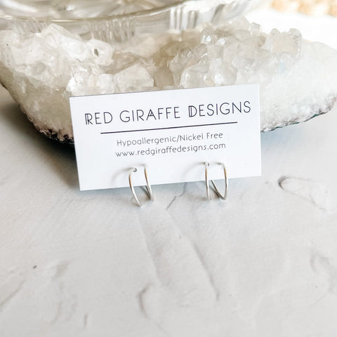 sterling twist hoops