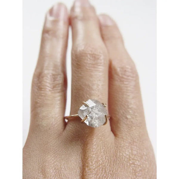 Raw Herkimer Diamond Ring