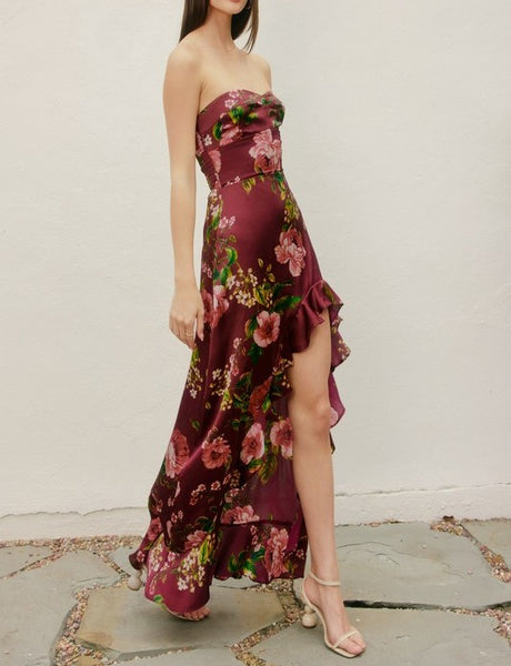 merlot rose dress