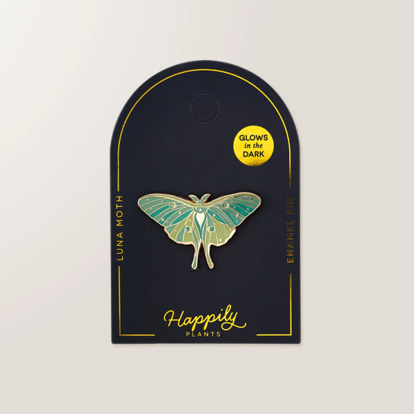 glow in the dark moth pin