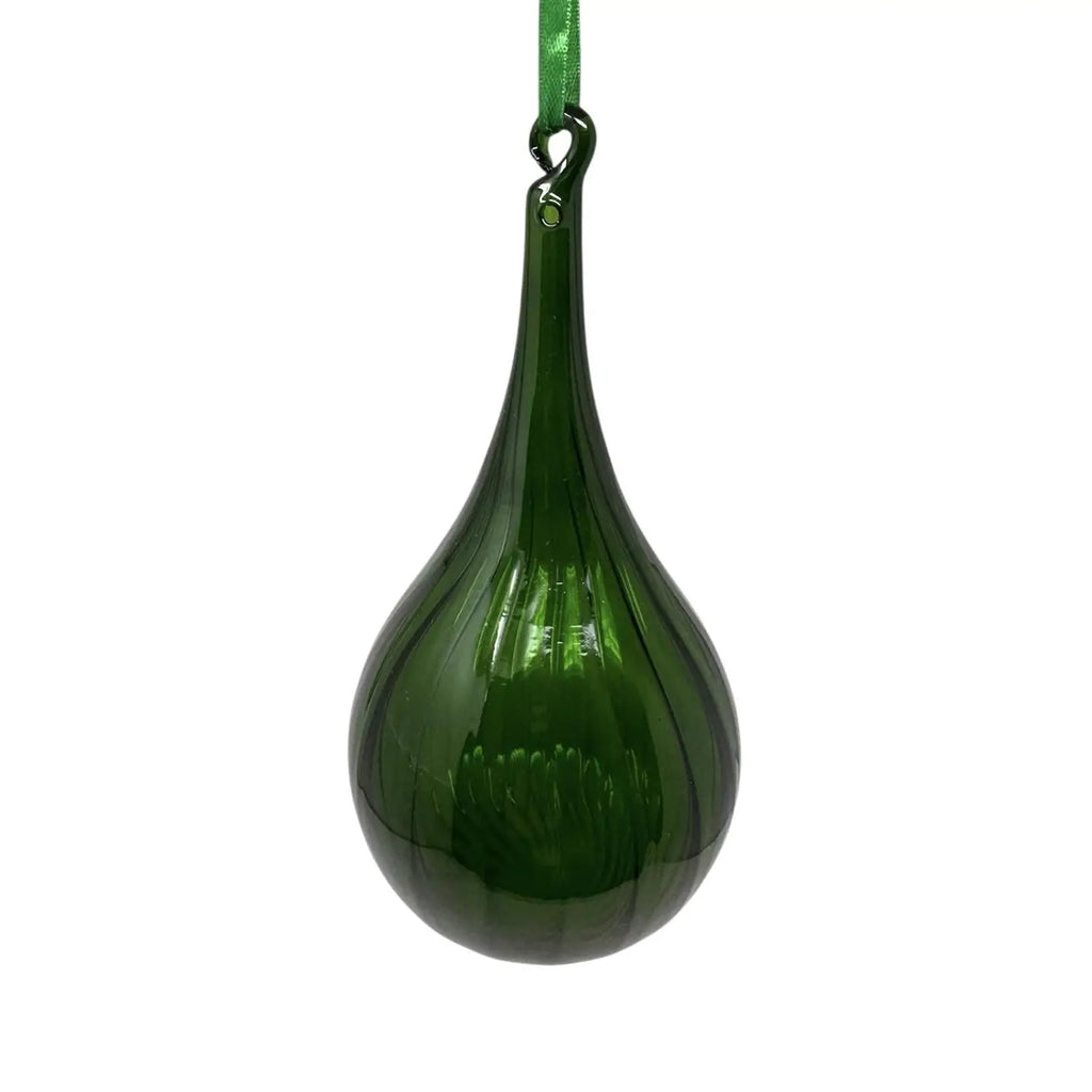 jewel green glass ornament