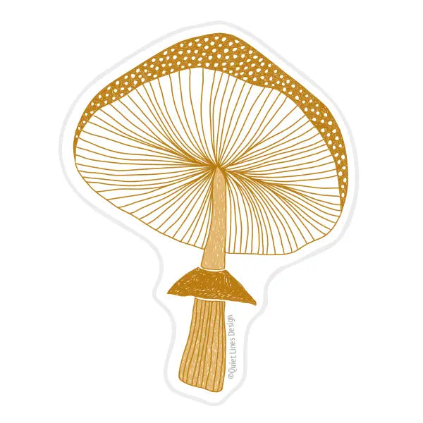 golden mushroom sticker