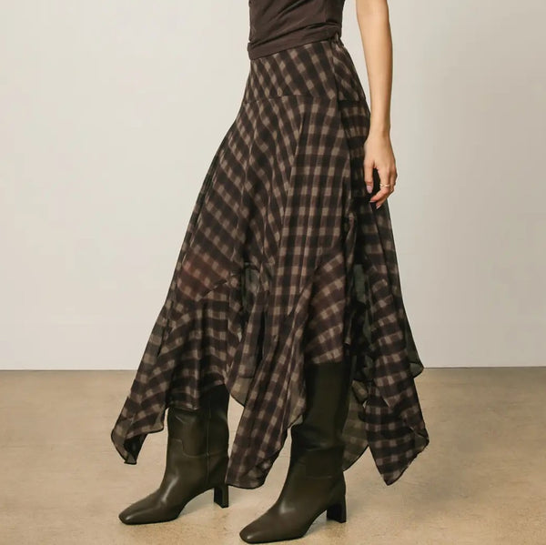 plaid handkerchief skirt