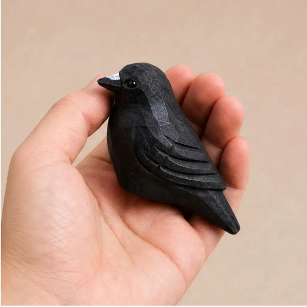 cutest little wood carved bird buddy