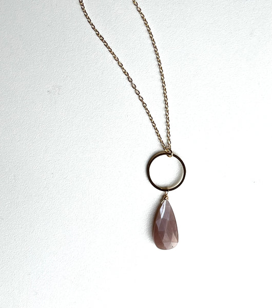 moonstone and gold necklaces