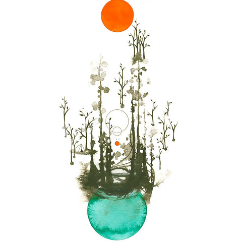 floating on air print with frame