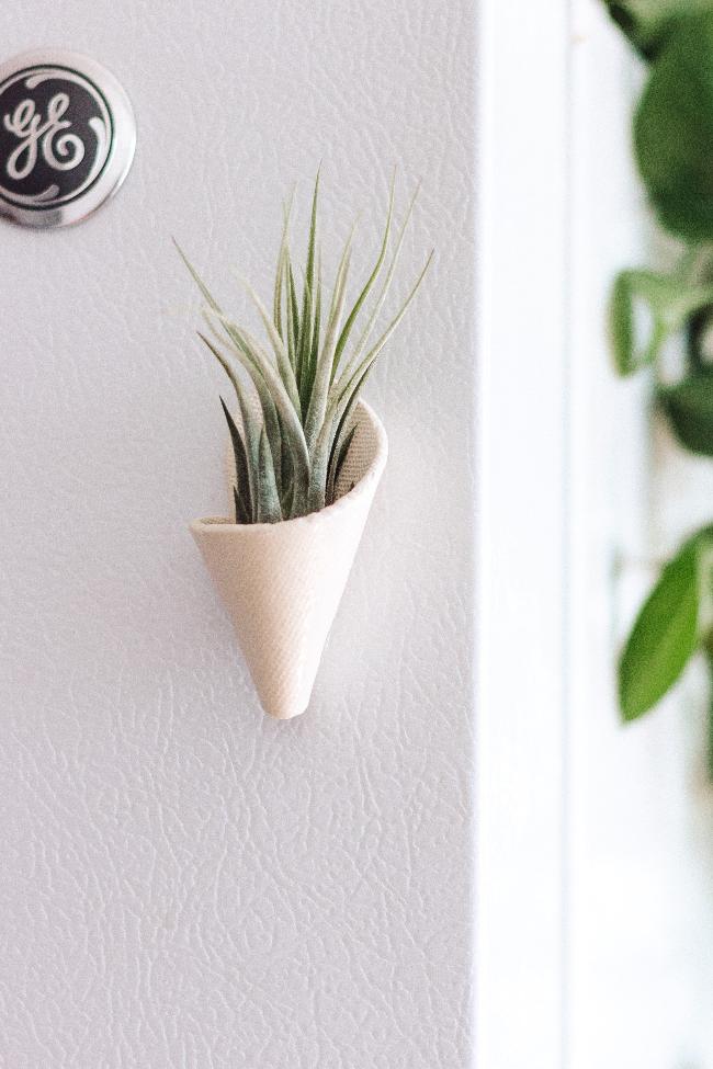 handmade mini white ceramic magnet