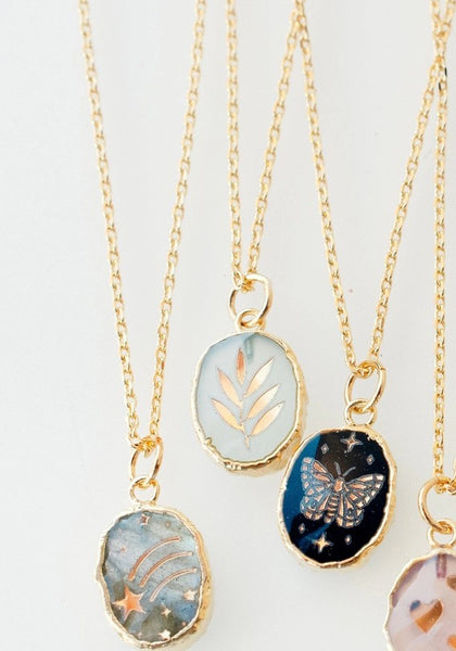 natural gemstone symbol necklaces