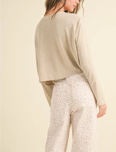cream linen light sweater