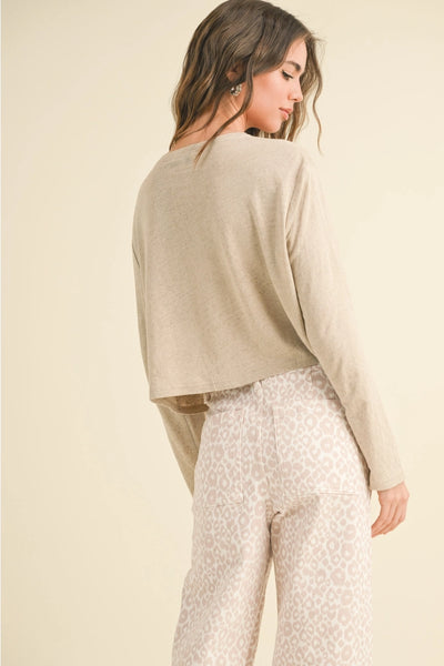 cream linen light sweater