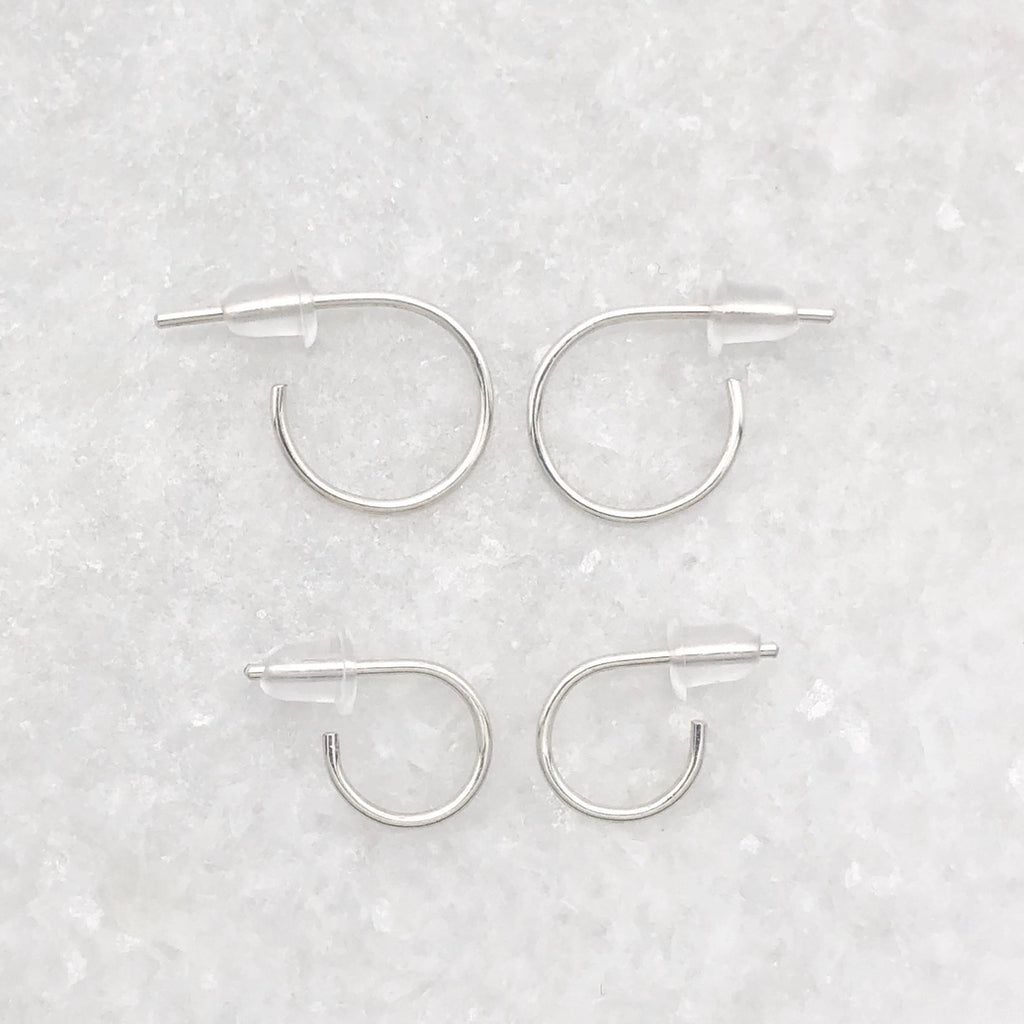 sterling mini hoops