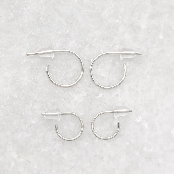 sterling mini hoops