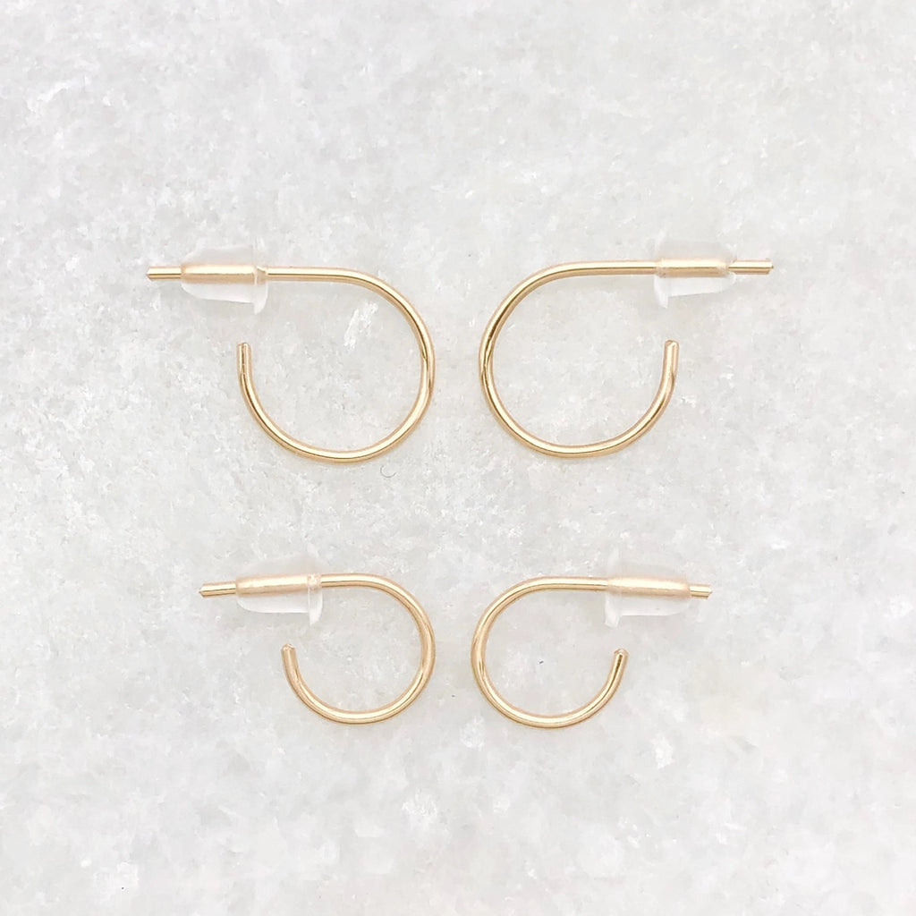 gold mini hoops