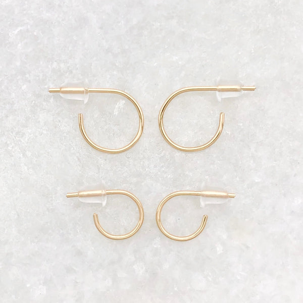 gold mini hoops