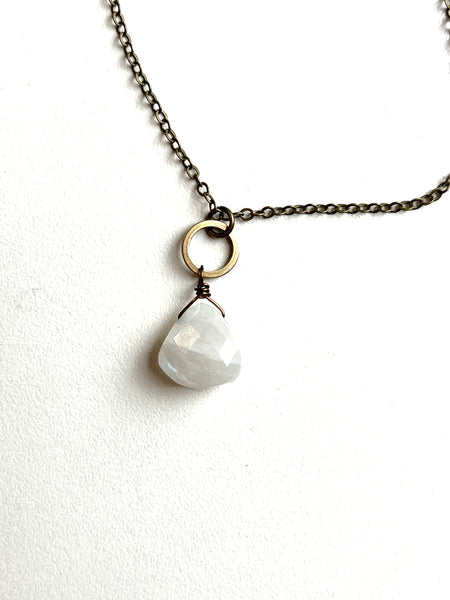 moonstone and gold necklaces