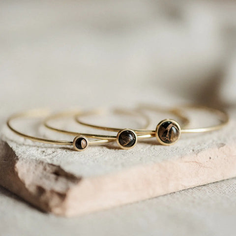 obsidian gold cuff