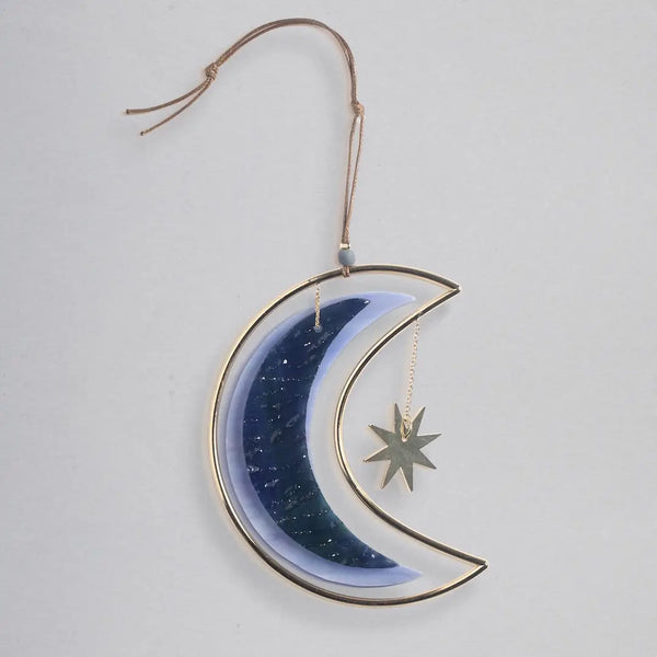 stain glass moon sun catcher