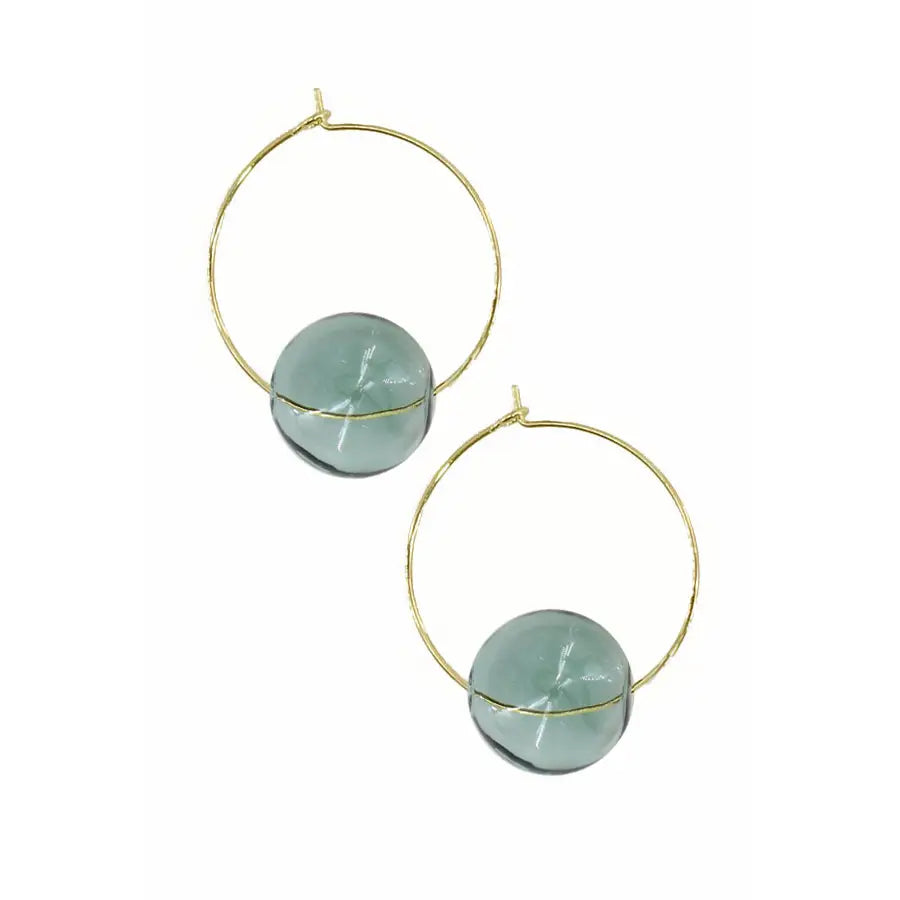 vintage blue glass hoop