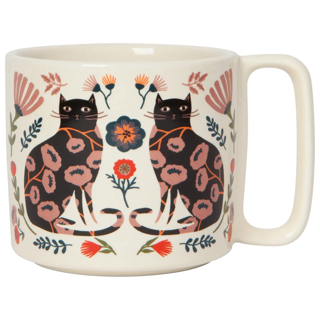 cat in bloom mug
