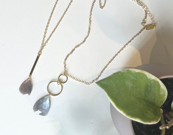 moonstone necklaces in gold