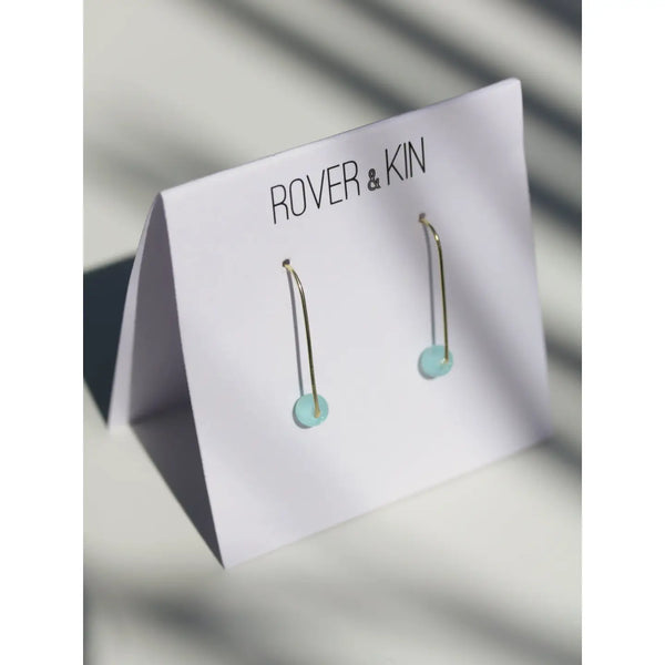 sea glass thread earrings