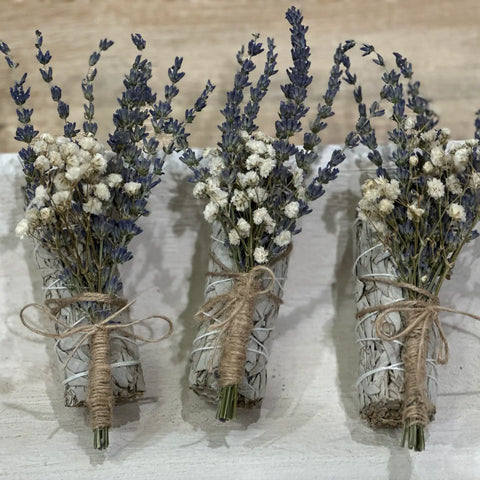 dried lavender and sage bundle