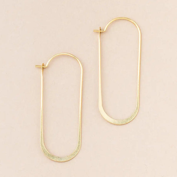 gold vermeil cosmic oval earrings
