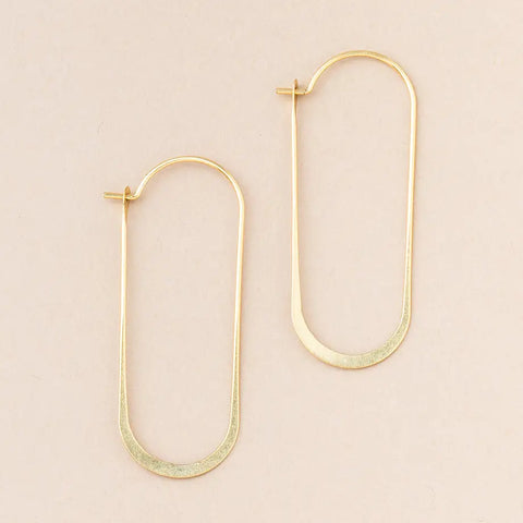 gold vermeil cosmic oval earrings